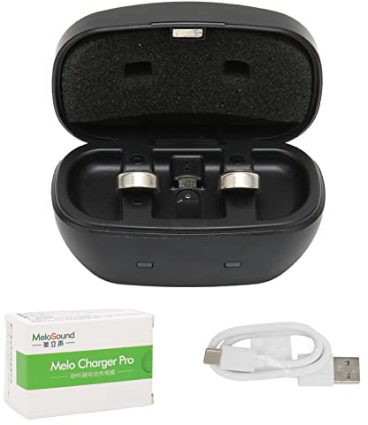 Chiyyak Boîte de Chargement de Piles Boutons Rechargeables pour Appareils Auditifs, avec Chargeur USB, pour Piles Boutons A675