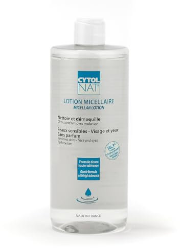 CYTOLNAT - Lotion Micellaire - Nettoie, Démaquille et Apaise en Douceur - Convient à Toute la Famille - Peaux Sensibles et Fragilisées - Visage et Corps - Formule Naturelle - 500 ml