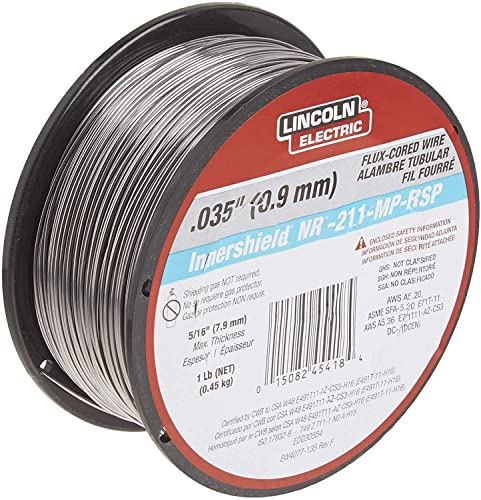 Lincoln Electric ED030584 Innershield NR-211-MP Flux-Cored (FCAW-S) Wire, 0.035 Diameter, 1 lb Spool / 5 Lb. Carton