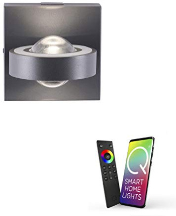 Paul Neuhaus Q-MIA Smart Home LED-Wandleuchte Up & Down RGB CCT, dimmbar | Up & Down Lichteffekt, Alexa kompatibel, RGB CCT Farbwechsel, dimmbar