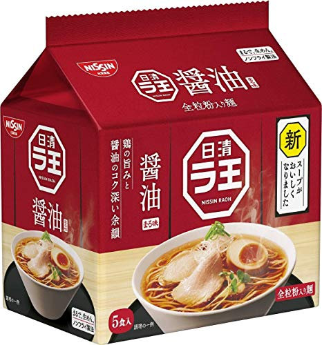 Nissin - Raoh Ramen japonais instantané Soupe à la sauce soja classique Nouilles (pour 6 portions) par Nissin - Lot de 2 x 3 portions