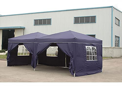 BNHHB 3x6 Gazebo da Giardino Impermeabile Pergolato da Giardino Pieghevole Antipioggia Tendone Giardino per Feste Campeggio Spiaggia Esterno Terrazza Bar Piscina