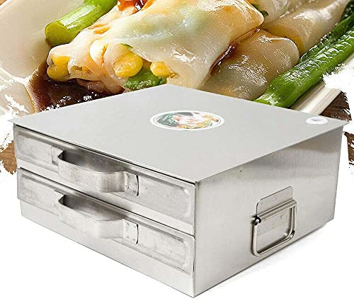 Cocina De Acero Inoxidable Capa De Alimentos Rollo De Arroz Máquina De Cajones De Vapor Horno De Leche De Arroz Cocina Recetas De Cocina China Utensilios De Cocina(2 Capas)