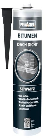 Primaster Bitumen Dach Dicht Schwarz 310ml Fugenmasse Dachdichtung Bitumenmasse