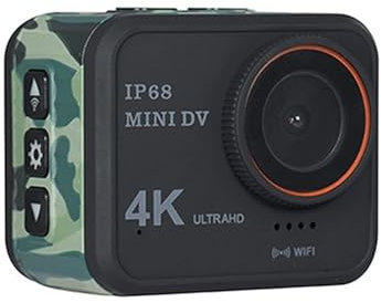 Action kamera 4k ultra Hd WiFi action kamera, 48mp 1,54 tums skärm 4k videokamera, 170d 10m vattentät sport DV, Hjälmkamera med 12 8GB Kort HD-kvalitet (Color : 32GB, Size : Green)