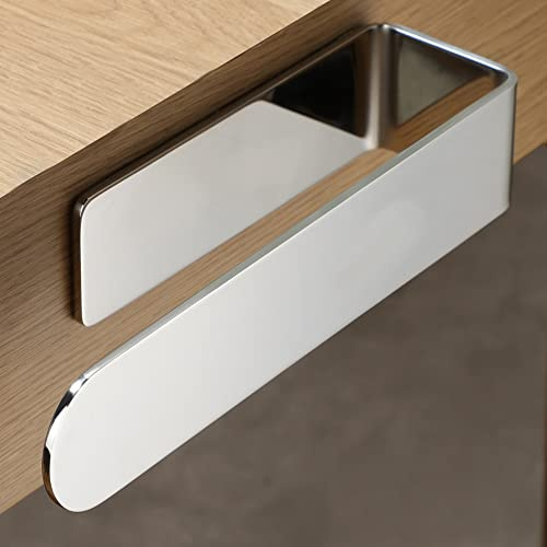 YIGII Self Adhesive Towel Rail, 19.6 cm Towel Ring Holder, Silver | SUS 304 Stainless Steel Design with No Drilling Wall Mount for Bathroom and Kitchen Towel Storage