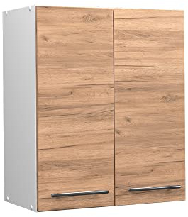 Vicco Hängeschrank Fame-Line, Goldkraft Eiche, 60 cm | 2 Türen · Soft-Close · 2 Einlegeböden · Metallgriffe · ✓ Praktischer Stauraum