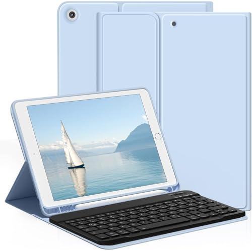 aoub Tastatur Hülle für iPad 9./8./7. Generation 10,2 Zoll 2021/2020/2019