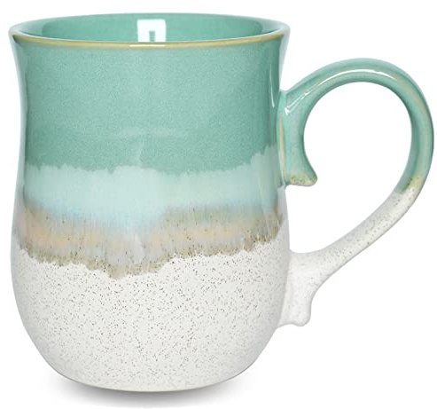 Bosmarlin Large Ceramic Coffee Mug, 20 Oz, Big Tea Cup for Office and Home, Dishwasher and Microwave Safe(20 Oz, Mint Green)