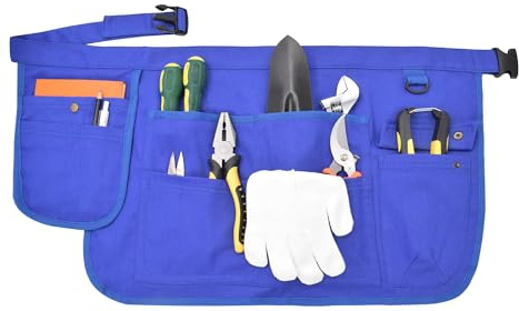 Nanxson Unisex Werkzeugschürze Gartenschürze kurz Segeltuchschürze | Damen Herren Einstellbar Taillenschürze Arbeitsschürze Aufbewahrung Gürtelschnalle für Garten, Handwerk, Friseure