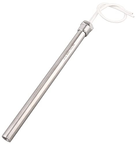 DERNORD 220V 1500W Heizpatrone mit 1/2 Zoll 20.95mm Flansch Mehrzweck DIY Heizstab Edelstahl Heizelement Länge