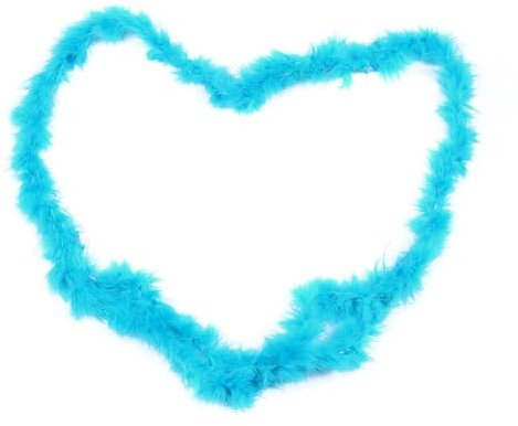 Asudaro 2M Lang Federboa zum Basteln Flauschige Truthahnfedern Boa Feder Schal Verkleidung Girlande DIY Mädchen Kostüm-Zubehör Weihnachten Karneval Theater Hochzeitsdekoration Blau