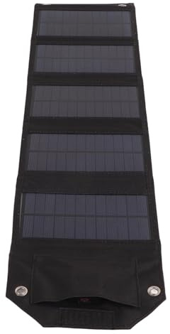 Chargeur de Panneau Solaire 21 W, Chargeur de Panneau Solaire Pliable 5 V 3 A avec Câble de 3 en 1, Panneau Solaire Léger SunPower pour Camping, Randonnée, Randonnée