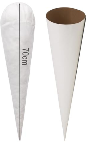 Schultüte Kissen Füllung mit Papprohling Set 70 cm großes Kopfkissen Füllung für Mädchen Jungen Kegel Form Tüte Einlagge für Zuckertüte Füllung aus Watte, große Tüten Kisseneinlagge [149]