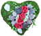 Der kleine Dekoladen Deko & Geschenke by Sabine Faust Lünen Grabherz klein Herz Grabschmuck Grabgesteck Totensonntag Urnengrab rote Rosen 15cm