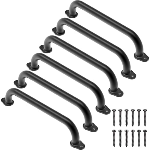 Dolibest Haltegriffe Kinder Klettergiffe Metall 43cm/Kürbis Schwarz