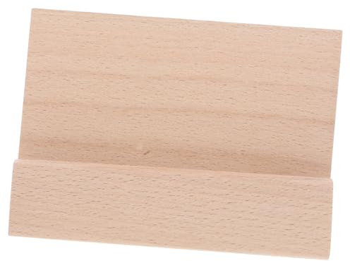 SHINEOFI Support à Cartes Numérotées en Bois Naturel 15 Cm, Porte-cartes de Table Fente Sécurisée 7 Mm, Présentoir Polyvalent pour Calendrier Bureau, Cartes de Visite et Numéros de Table