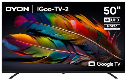 DYON iGoo-TV 50U-2 50 Zoll 4K UHD Smart Fernseher mit HDR10 | Sprachsteuerung, Google Play Store, MagentaTV, Chromecast integriert, WLAN, Bluetooth, Triple Tuner, 3x HDMI, 2x USB