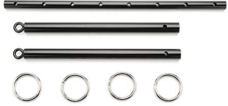 Stainless Steel Adjustable Pilates Spreader Bar Set Sports Aid Training Yoga Fitness Equipment Home Yoga Gym Kit with Fur Flocking