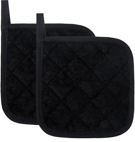 2Pcs Hot Pads, Ymapinc Quilted Oven Cloths Heat Resistant Cotton Pads Kitchen Terry Potholder Pot Oven Holder Mats Multipurpose Liner Little Trivet Cloth Potholders for Kitchen Countertop Potholder