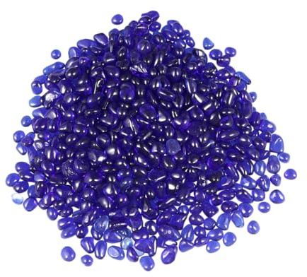 POPETPOP Glaskies Diy Dekoration für Aquarien Tiefblaue Kristallglassteine für Bastelprojekte und Sicher für Gestaltung
