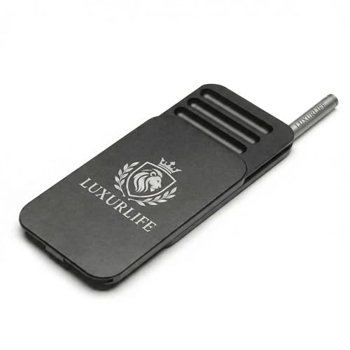 BelleViewWay 8-Compartment Metal Box with Dual Tubes, Engraved Crown Emblem