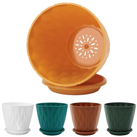Macetas con de Integrado Ligeras, Decorativas, Con Orificios De Y Plato
