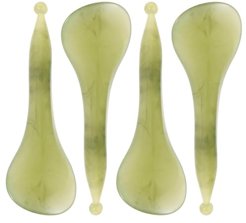 PACKOVE 4stücke Akupressurwerkzeug mit Punktmassage und Gua-sha-schaber aus Kunstharz für Gesichtsmassage und Körperbehandlung zu Hause