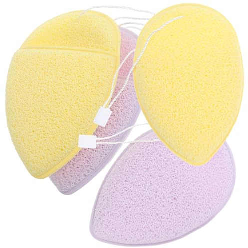 Esponjas Faciales para Limpieza Facial de Mujer, 4 Piezas | Esponja de Limpieza, Forma Gota, Fácil de Sujetar, Contornos del Rostro, Retirada de Maquillaje