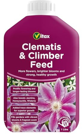 Clematis & Climber Liquid Feed for Clematis, Jasmine, Honeysuckle, Wisteria & More Boosts Growth Healthy Plants 1L