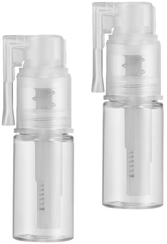 ibasenice Botella de Spray de Plástico Portátil Diseño Fácil de Usar y Recargable de 14ml 2 Piezas para Viaje y Peluquería para Pulverizador de Polvo