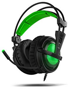 BG Xonar-X6 Binaural Diadema Negro, Verde - Auriculares con micrófono (Consola de videojuegos + PS4, PS5, PC/Videojuegos, Binaural, Diadema, Negro, Verde, Verde, Imitación piel)