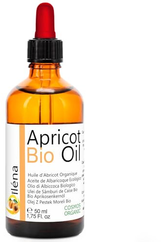 Oïléna - Aceite Orgánico de Hueso de Albaricoque | Hidratante y Nutritivo | Serum Facial Antiarrugas | Reparador de Cabello | Adecuado para Bebés | Masaje y Aromaterapia, 50 ml