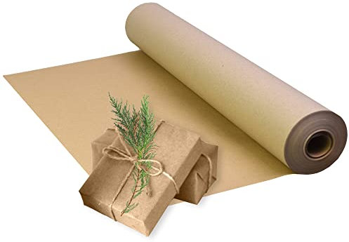 Triplast Brown ECO Kraft Paper (500mm x 50m) - Eco-Conscious & Recyclable - Multipurpose Wrapping Paper Roll with a Premium & Rustic Finish - Ideal for Gift Wrapping, Parcel Packing, Arts & Craft