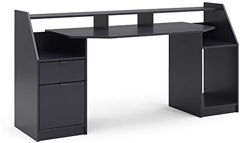 Vicco Gaming Tisch Joel, Computertisch, Schwarz, 180 x 66 cm