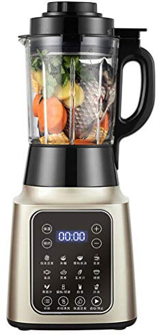QREZ Licuadora Batidora Vaso Cristal Profesional, Licuadora para Batidos Licuadora para Verduras Y Frutas Batidora De Vaso Comercial Batidora De Mano 58000RPM 1800W,Oro