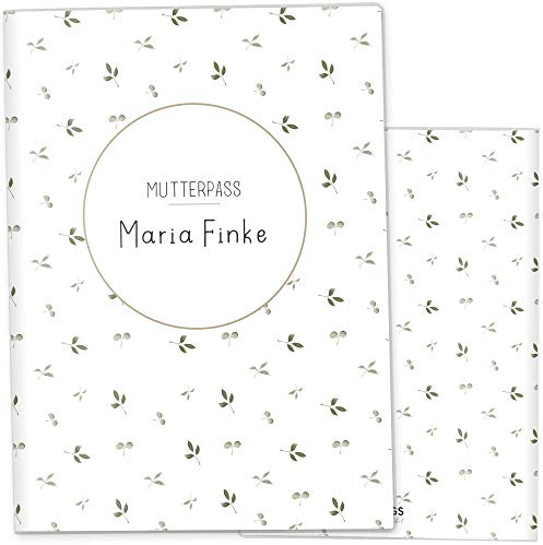 OLGS Mutterpasshülle 3-teilig personalisiert Little Friend | Baby Schwangerschaft Geschenkidee Schutzhülle für den Mutterpass | Für werdende Mütter (Mutterpass personalisiert, Zoe Blanko)
