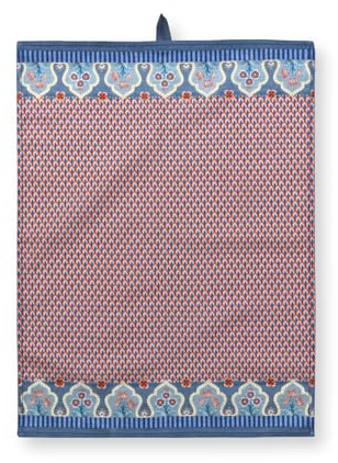 Pip Studio Flower Festival Geschirrtuch Blue-rot 50 x 70 cm