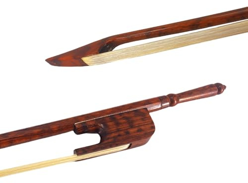 Yinfente Arco per violino in legno di serpente 4/4 con vite lunga, archi barocchi, in legno naturale, capelli lisci e resistenti
