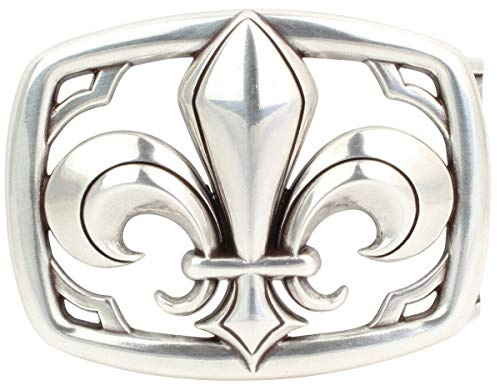 BELTINGER Gürtelschnalle Royal Lily 4,0 cm | Buckle Wechselschließe Gürtelschließe 40mm Massiv | Wechselgürtel bis 4cm