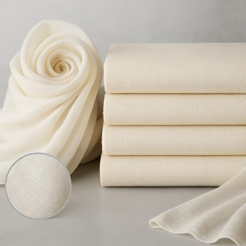 4 PCS Cheese Cloths 20x20 Inch, Reusable and Washable Cheesecloths for Straining,100% Unbleached Pure Cotton Lint Free, Ultra-Fine Cheese Cloth for Baking & Juicing