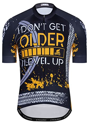 YOUALSO Langarm-Radtrikot für Herren, reflektierend, für BMX, MTB, atmungsaktiv und bequem, S-3XL