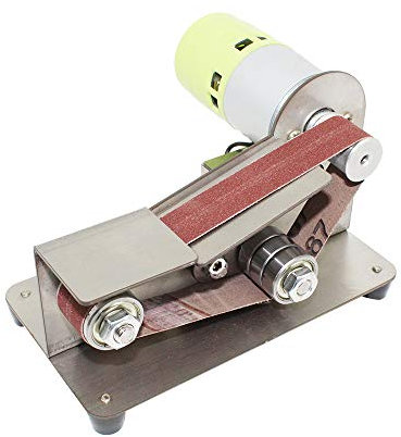 KKnoon 15-Grad-Messerschärfer mit festem Winkel 7-stufig verstellbarer Polierer 100-W-Poliermaschine mit 10-teiligen Schleifbändern