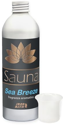 IDRO BATH Fragranza Aromatica Concentrata per Sauna Sea Breeze 250 ml + Dos | Profumo Intenso di Brezza Marina con Bicchierino Dosatore Graduato