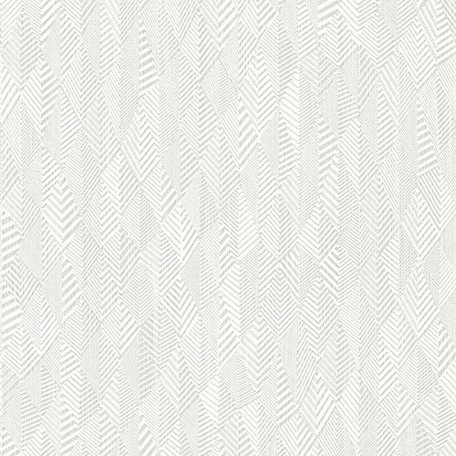BRICOFLOR Papier peint scandinave géométrique moderne Tapisserie gris clair motif losange pour couloir Papier peint intissé chambre adulte