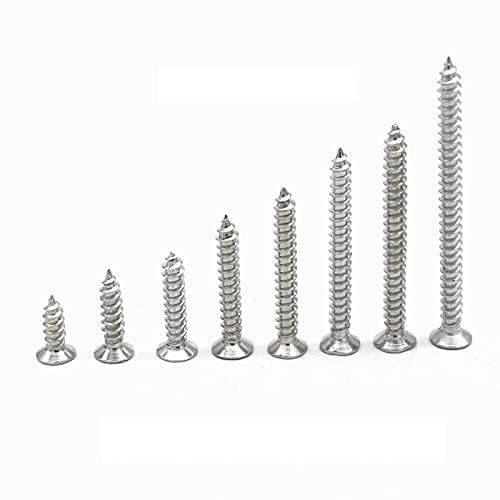 10/20pcs Screws 304 Stainless Steel M2 M3 M4 M5 M6 Hard Self-tapping Wall Screw Countersunk Head Nail Miniature Wood Fasteners Phillips Self Tapping Screw Drywall Screw Fasteners Sheetrock Drywall Scr