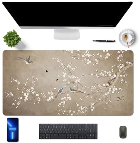 MAYCARI Schreibtischunterlage 80x40 cm PU Leder Rutschfeste Schreibtischmatte Office Mauspad Große Unterlagenmatte für Laptop Personalisierter Tischunterlage
