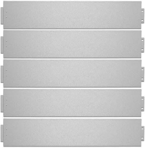 XINZI Bordure de pelouse en métal - 15 x 100 cm - Pour jardin, cour, parc - Flexible - Pour jardin, cour, parc - Argenté