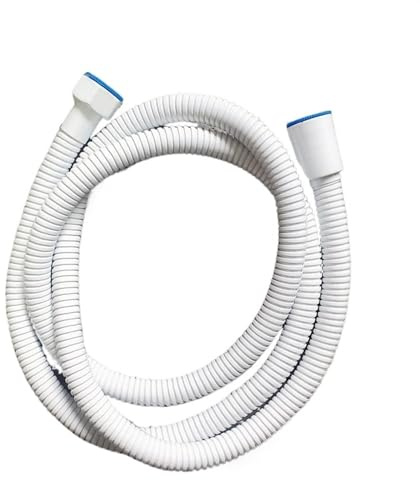 Ersatz Duschschlauch,Brauseschlauch Badarmaturen Weißer, Flexibler Duschschlauch Aus Edelstahl, 1,5 M 2M Lang(WHITE,150cm)