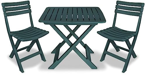 KATERYY 3-TLG. Bistro-Set Klappbar Kunststoff Grün,